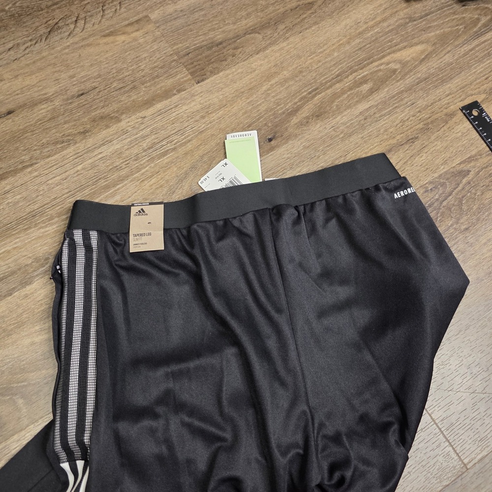 Adidas Mens XL Tiro 21 Training Pants Black White GH7306 Slim Fit Tapered Lg NWT - Picture 8 of 9